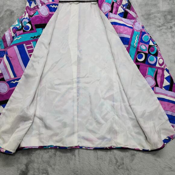 Vintage 80s Rickie Freeman Teri Jon Skirt Suit Size 12 Silk Sequin Jacket Pencil - Picture 6 of 15